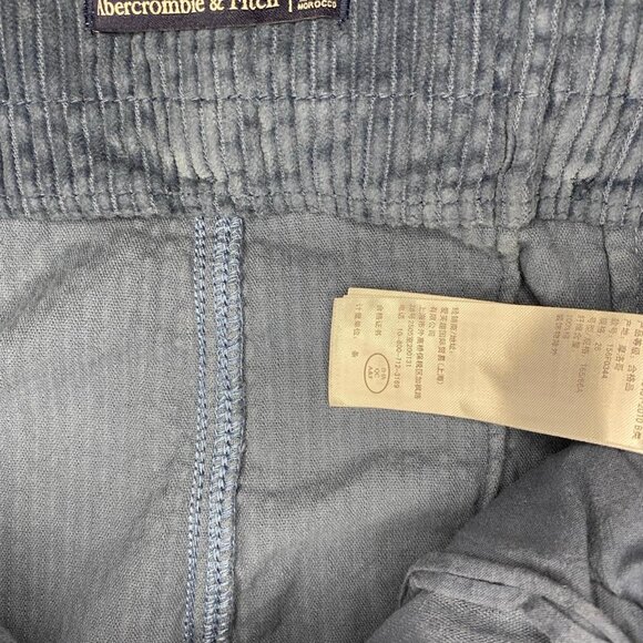 Abercrombie & Fitch Blue Corduroy High Waisted Pants with Belt Size 2 - Picture 5 of 7